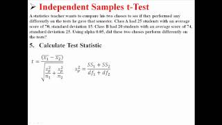 Independent Samples tTest [upl. by Arev718]