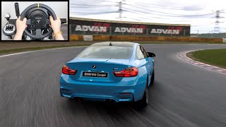 Drifting BMW M4 on Tsukuba Circuit  Gran Turismo 7 Steering Wheel  Shifter 4K Gameplay [upl. by Ennahtebazile]