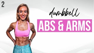 30 Min Abs amp Arms Workout at Home with Dumbbells  Fitness Finale Day 2 [upl. by Bussey]