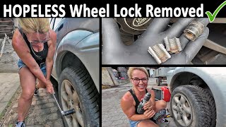 She Removed a Seized Wheel Lock Nut  S5E30 [upl. by Narmak]