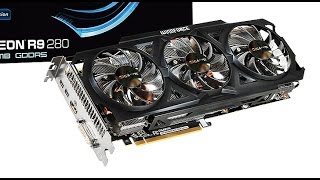 Review R9 280 OC GIGABYTE 3GB [upl. by Etnuaed560]