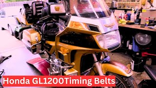 Honda GL1200 Goldwing Motorcycles Timing Belts Replacement [upl. by Aldas498]