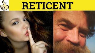 🔵 Reticent Reticently Reticence  Reticent Meaning  Reticence Examples  C2 English Vocabulary [upl. by Adnilec564]