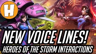 Overwatch  NEW Dva Voice Lines and Interactions Heroes of The Storm [upl. by Nnylf]