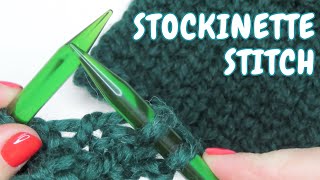 Stockinette Stitch Knitting Tutorial  Beginner Stitches for Knitters [upl. by Erl965]