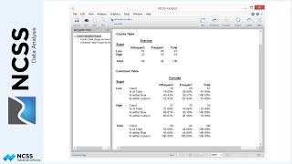 Contingency Tables and ChiSquare Tests in NCSS [upl. by Burra106]