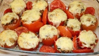 TOMATES FARCIE A LA VIANDE HACHÉE FACILE CUISINERAPIDE [upl. by Adnalue127]