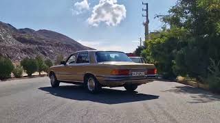 MercedesBenz W116 280S exhaust note and acceleration [upl. by Keri480]