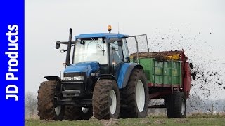 New Holland TM115Mest strooienSpreading manureStrautmannvan EngelenNunspeet2015 [upl. by Reldnahc]