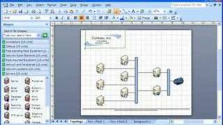 Visio 2007 Demo Create a background and watermark [upl. by Capps]