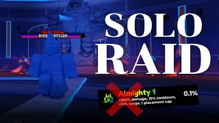 How to solo raid without Almighty┃ZXQ┃Anime Defenders [upl. by Philan801]