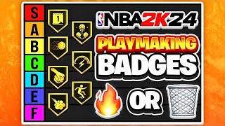 RANKING ALL THE PLAYMAKING BADGES IN TIERS ON NBA 2K24 [upl. by Reade49]