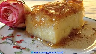 Galaktoboureko the divine UPDATED  Greek Custard dessert  Γαλακτομπούρεκο το θεσπέσιο στα Ελληνικά [upl. by Marthena]