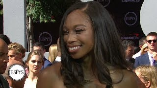 Allyson Felix is a big fan of Serena Williams documentary  2019 ESPYS [upl. by Winton493]