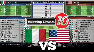 Winning ELEVEN 10 Terbaik  Italy VS USA PlayStation 2 gameplay update 2024 Download Mediafire [upl. by Bernette159]