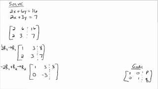 Matrices  Row Operations 2 of 4mov [upl. by Sartin133]