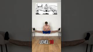 Yujiro’s split level 1 to 10  😧 flexibility mobility training gym amazing anime exercise [upl. by Idnac]