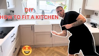 DIY How To Fit a Kitchen  Base Units with Belfast Sink [upl. by Zysk]