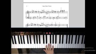 Super Mario Theme Song on Piano  How to Play Overworld Theme [upl. by Nnylhtak]