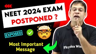 Neet 2024 Exam Date Postponed ⁉️ Rishabh Sir Serious Message ⚠️ neet2024 [upl. by Xet]