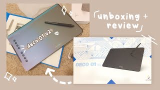 ˗ˏˋ Unboxing XPPen Deco 01 v2 graphic tablet  Honest review ´ˎ˗ ASMR [upl. by Irret]