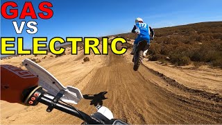 Electric Dirtbike Destroys 4 strokes in Motocross Race [upl. by Jacoby]