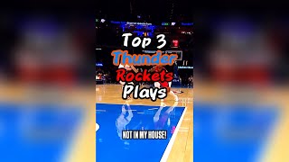 Top 3 Thunder Rockets Plays NBA Preseason jalen williams isaiah hartenstein jack mcveigh [upl. by Secrest]