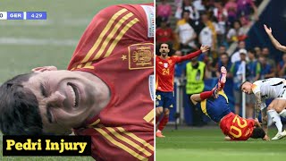 Pedri injury Vs Germany 2024 euro Spain Vs Germany [upl. by Tempa]