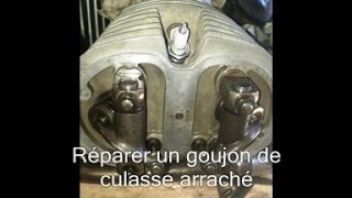 COMMENT reparer le goujon du cache culbuteur de moto BMW BMW center Head stud repare [upl. by Gibrian83]