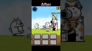 Battle cats beforeafter subscribe gaming battlecats [upl. by Yessac]