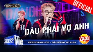 ĐÂU PHẢI VỢ ANH  Dangrangto khiến khán giả mê đét nhận về 4 NÓN VÀNG  Rap Việt 2024 Performance [upl. by Hsoj621]