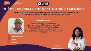 Colonialisme Restitution et Mémoire [upl. by Aynotan]