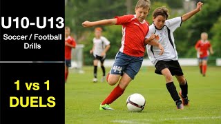 1v1 BALL CONTROL amp DRIBBLING DRILLS  How to Coach Soccer for U11 U12 U13 Age Groups [upl. by Harcourt920]