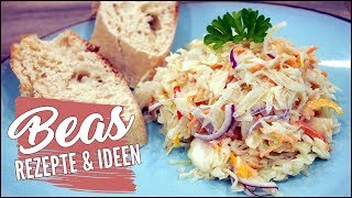 Krautsalat Rezept  Perfekter Coleslaw  Amerikanischer Weißkrautsalat [upl. by Ahtenek]