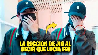 JIN DE BTS SE HACE VIRAL POR SU REACCIÓN AL DECIR QUE ERA quotFEOquot POR NO USAR MAQUILLAJE [upl. by Gerk388]