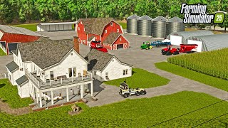 BUILDING AN AMERICAN FARM FROM SCRATCH IN FARMING SIMULATOR 25 FARM BUILD [upl. by Dolorita]