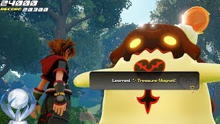 How to beat the Orange Flan and Get TREASURE MAGNET Ability  KH 3 Guide [upl. by Laenahtan]