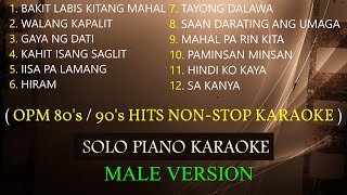 OPM 80s and 90s HITS NON STOP KARAOKE  MALE VERSION  COVERCY [upl. by Hullda]