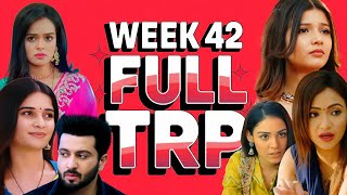 Week 42 ki TRP 2024  Jhanak amp BB18 Decrease Star Parivaar Awards  StarPlus Sony SAB Zee Colors [upl. by Adriane245]