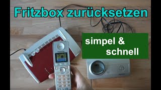 FritzBox auf Werkseinstellungen zurücksetzen  kaputte Fritzbox löschen und neustarten [upl. by Mintun181]