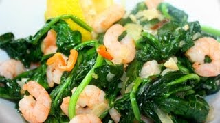 Caribbean Spinach With Shrimp [upl. by Hgeilyak]