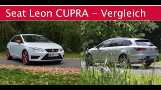 Fahrbericht  Vergleich Seat Leon CUPRA Familie Leon SC Cupra 280 [upl. by Betteanne]