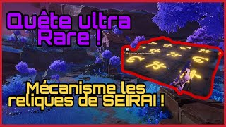 ASTUCE Quête de Monde Les RELIQUES DE SEIRAI activer le mécanisme  Genshin Impact Fr [upl. by Norit991]