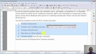 Film 005 OpenOffice 411 Writer Nummerierung und Aufzählung [upl. by Anibas]