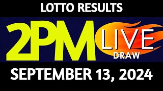 Lotto Result Today 200 pm draw September 13 2024 Friday PCSO LIVE [upl. by Eran]