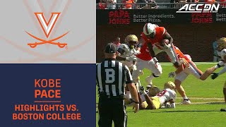 Virginia RB Kobe Pace Highlights vs Boston College [upl. by Livesay78]