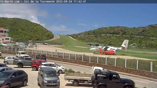 St Barts Twin Otter Crashes Into Helicopter While Landing Runway 28 [upl. by Gorman682]