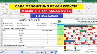 Cara Menghitung Pekan Efektif Kalender Pendidikan Tahun Pelajaran 20242025 [upl. by Notgnihsaw]