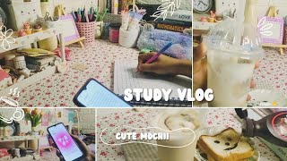 study vlog 📚✍🏻 aesthetic vlog ☀️🌷productive day 🌱💞 [upl. by Lirrad]