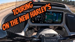 Touring on the new Harley Davidsons [upl. by Aihtibat]